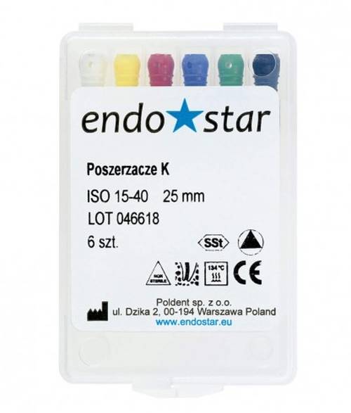 Poldent - Poszerzacze-K Endostar 25mm 10 6szt.