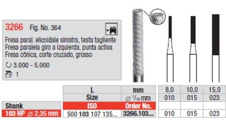 Edenta - 3266.023 frez do frezowania