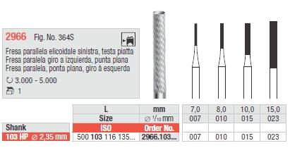 Edenta - 2966.103.015 frez do frezowania