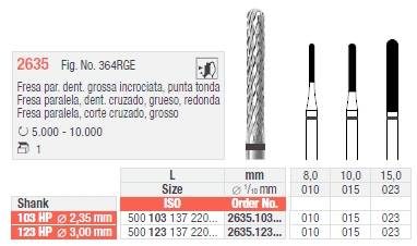 Edenta - 2635.103.015 frez do frezowania