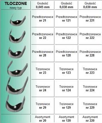 Konopka - Paski metalowe 20 0,045mm 30szt.
