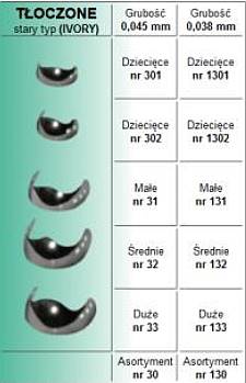 Konopka - Paski metalowe 30 0,045mm 30szt.