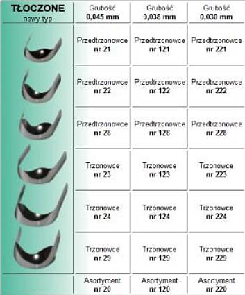 Konopka - Paski metalowe 228 0,030mm 30szt.