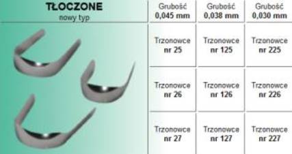 Konopka - Paski metalowe 127 0,038mm 30szt.