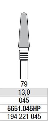 Edenta - 5651.045HP Frez TC czarny