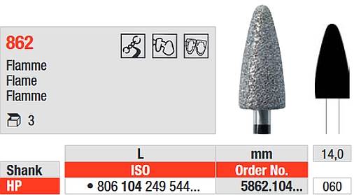 Edenta - 5862.104.060 Diament HP czarny