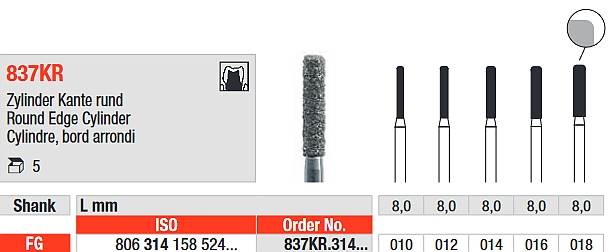 Edenta - 837KR.314.014 Diament FG