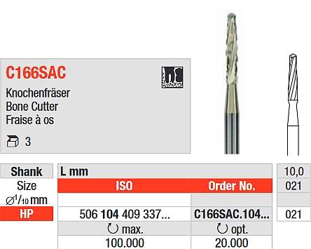 Edenta - C166SAC.104.021 HP wiertło chirZrNpowłoka
