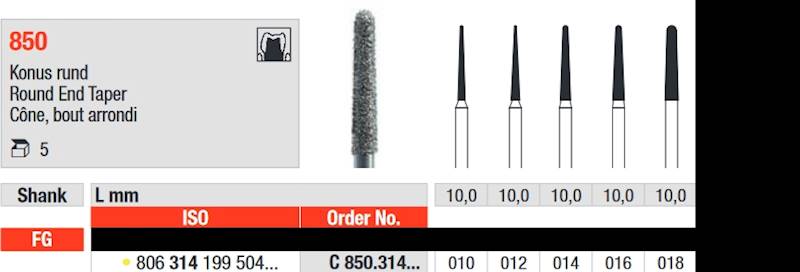 Edenta - C850.314.010 Diament FG