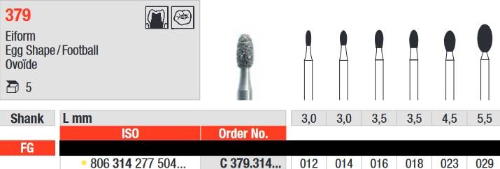 Edenta - C379.314.014 diament FG żółty