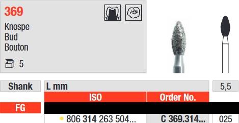 Edenta - C369.314.025 Diament FG