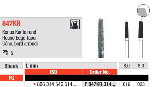 Edenta - F847KR.314.016 Diament FG