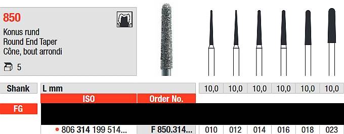 Edenta - F850.314.018 Diament FG