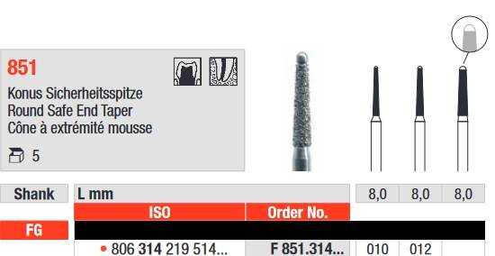 Edenta - F851.314.012 Diament FG