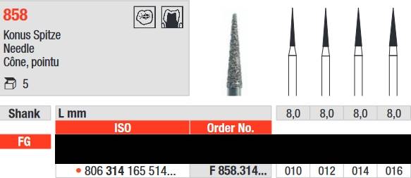 Edenta - F858.314.010 Diament FG