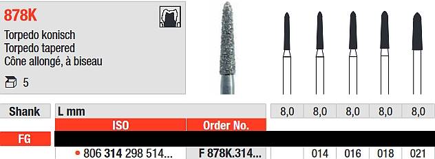 Edenta - F878K.314.014 Diament FG