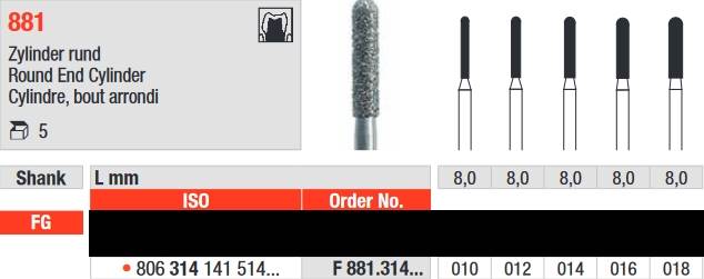 Edenta - F881.314.016 Diament FG