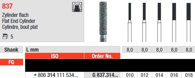 Edenta - G837.314.016 Diament FG