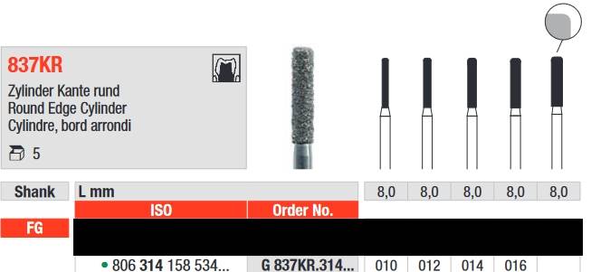 Edenta - G837KR.314.016 Diament FG