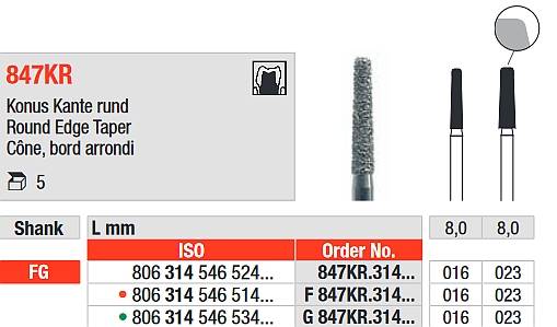 Edenta - G847KR.314.016 Diament FG