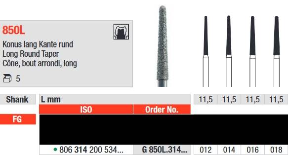 Edenta - G850L.314.014 Diament FG