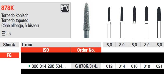 Edenta - G878K.314.016 Diament FG