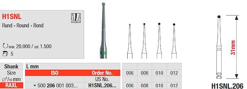 Edenta - H1SNL.206.006 węglik endo RAXL