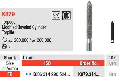 Edenta - K879.314.014 Diament HP do cyrkonu