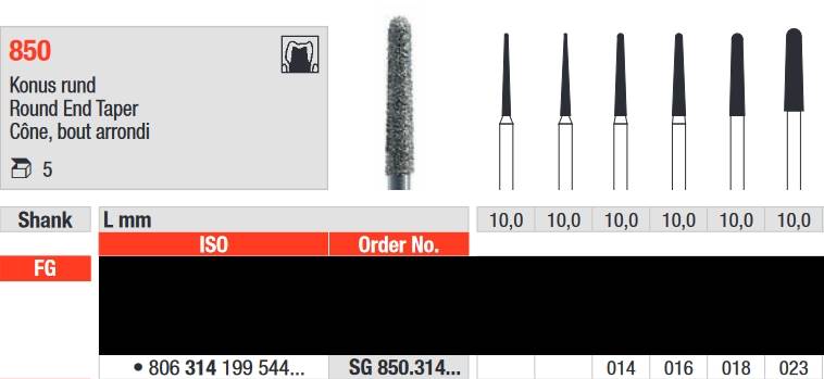Edenta - SG850.314.018 Diament FG