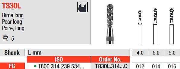 Edenta - T830L.314.016C Diament Turbo FG