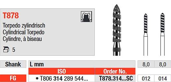 Edenta - T878.314.014SC Diament Turbo FG