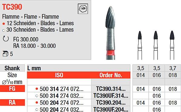 Edenta - TC390UF.204.016 finir RA płomień