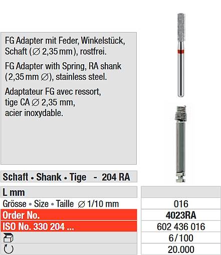 Edenta - Trzymadełko RA-adapter do FG 4023RA