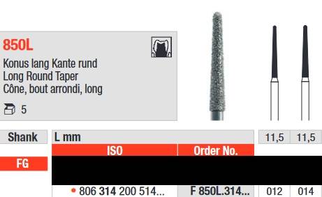 Edenta - F850L.314.014 Diament FG