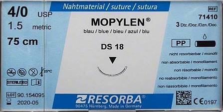 Resorba - Nić chirur.Mopylen 5/0 DRT18 3/8 75mm