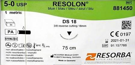 Resorba - Nić chirur.Resolon 6/0 DRT12 3/8 45mm
