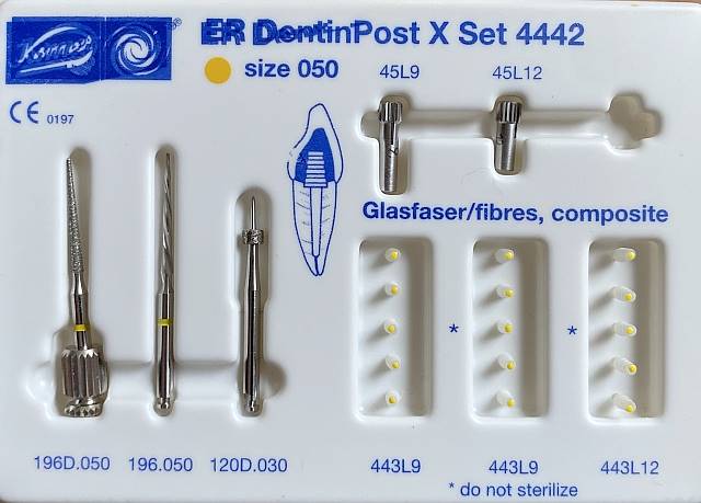 Komet - ER Dentinpost-X 4442-050 żółty zestaw wpro