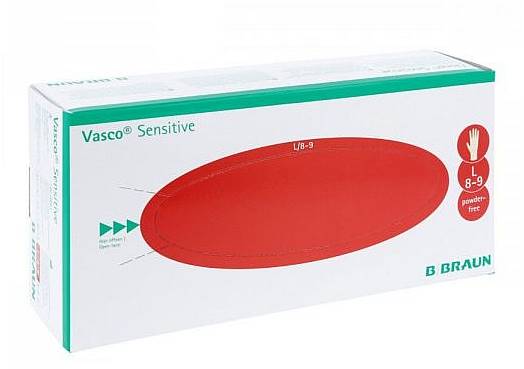B.Braun - Rękawice latex PF Vasco Sensitive L 100s