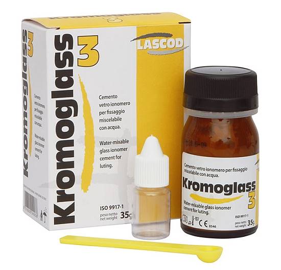Lascod - Kromoglass-3 35g cement glasjonomerowy 
