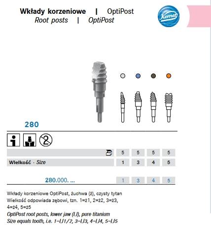 Komet - OptiPost - 4 dół fiolet 5szt./op.