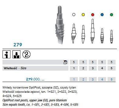 Komet - OptiPost - 3 góra czerwony 5szt./op.