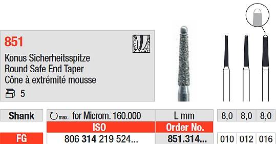 Edenta - G851.314.016 Diament FG