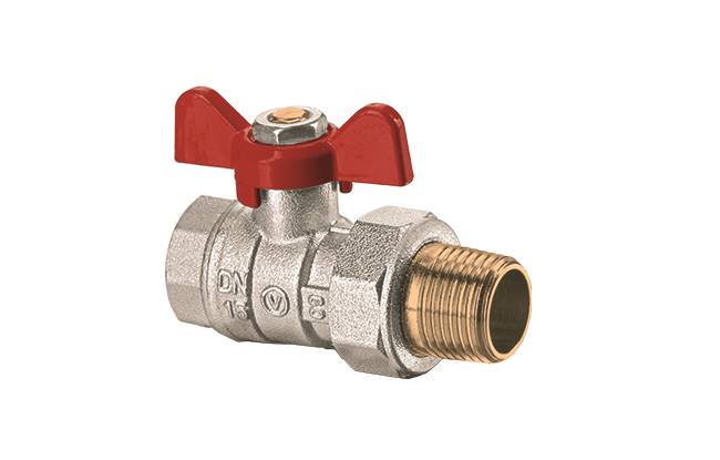 ONYX Kurek kulowy z dławikiem z półśrubunkiem z motylkiem aluminiowym (MAl)  1/2" 1452440 Valvex