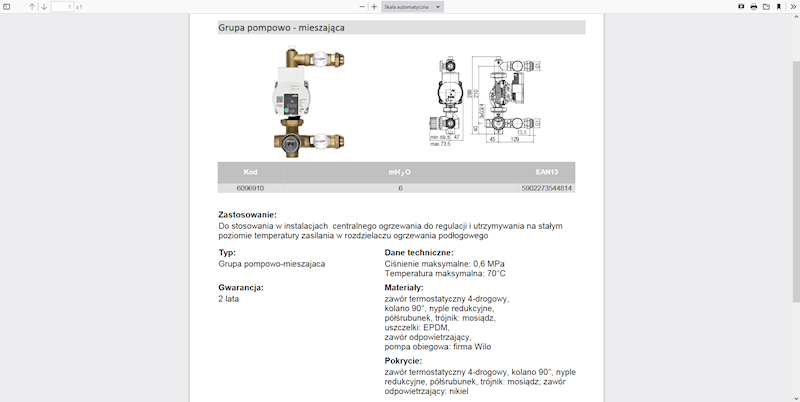 6096910 PROFF PLUS Grupa pompowo - mieszająca Valvex ( Pompa Wilo, zawór 4-drogowy )