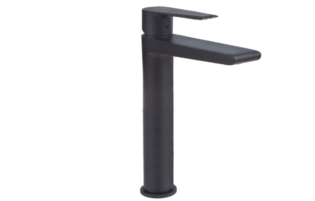 2414310 ESTO BLACK Bateria umywalkowa stojąca wysoka spustowym Valvex czarna