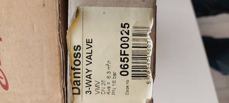 Zawór 3-drogowy 1" Danfoss PN16 VMV 6,3m3/h Rp1 RAV 065F0025