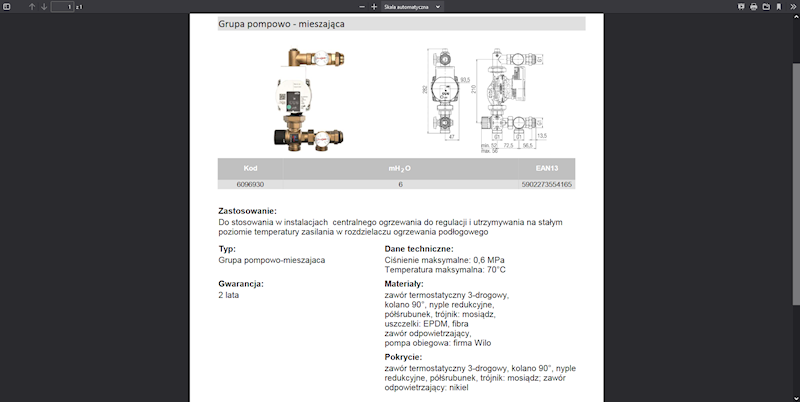 6096930 PROFF COMFORT Grupa pompowo-mieszająca Valvex (Pompa Wila ...