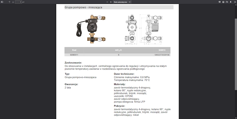 6096911 PROFF PLUS Grupa pompowo - mieszająca Valvex ( Pompa Leszno, zawór 4-drogowy )