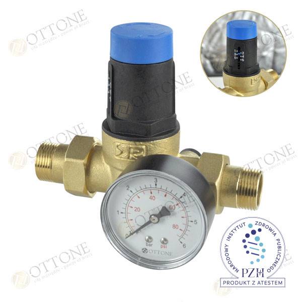 REDUKTOR WODY 1" OTTONE Z FILTREM I  MANOMETREM  OT050413
