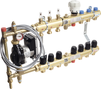 TECEfloor "2 w 1" dwuparametrowy rozdzielacz 7 obwodów do ogrzewania podłogowego 3 obwody c.o. wraz z mieszaczem pompowym (pompa elektroniczna) 77333137 !USZKODZONY!